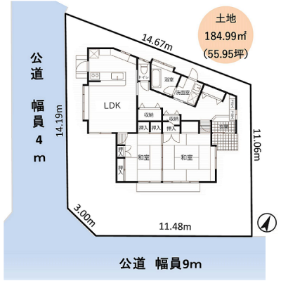 図面と現況が異なる場合は、現況を優先とします。