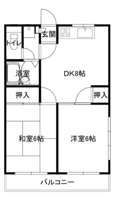 第21北斗ビル 201号室 | 2DK | 新秋津駅徒歩1分