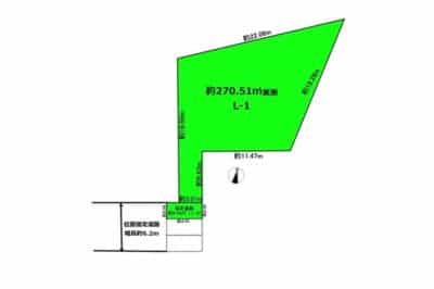 所沢市上安松Ｌ区画｜2路線利用可能で好立地な売地