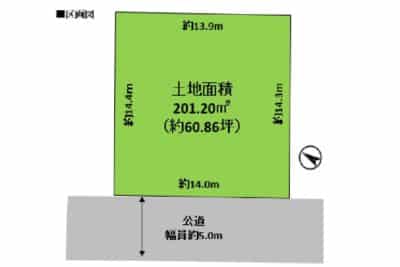 大和市つきみ野8丁目 ｜駅徒歩約10分　旧分譲地にて閑静な住宅街にある整形地｜売地