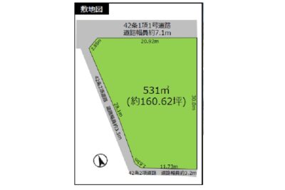 秩父市大野原｜三方路｜秩父鉄道「和銅黒谷」駅徒歩20分｜広々160坪の売地