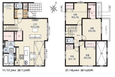 所沢市荒幡　新築戸建｜日当たり良好｜4LDK ＋ユーティリティルーム＋リネン庫■駅歩６分の好立地