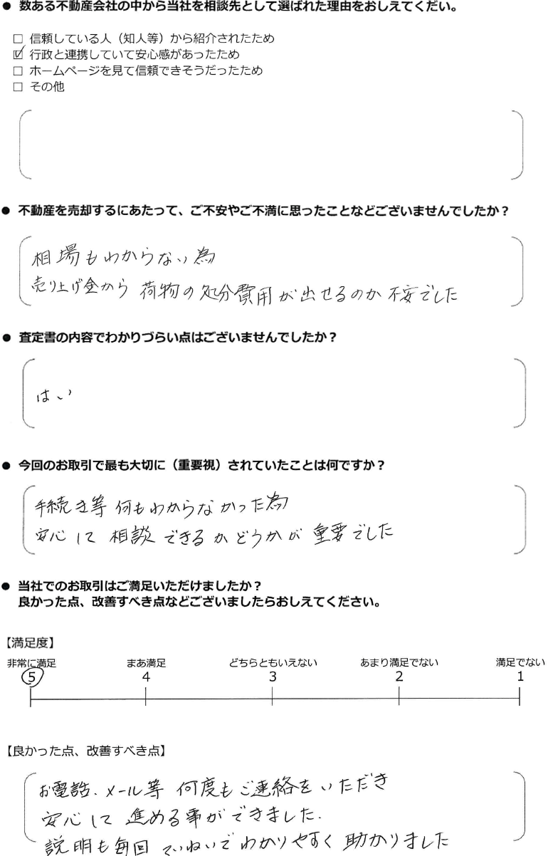 Mさま　埼玉県三郷市